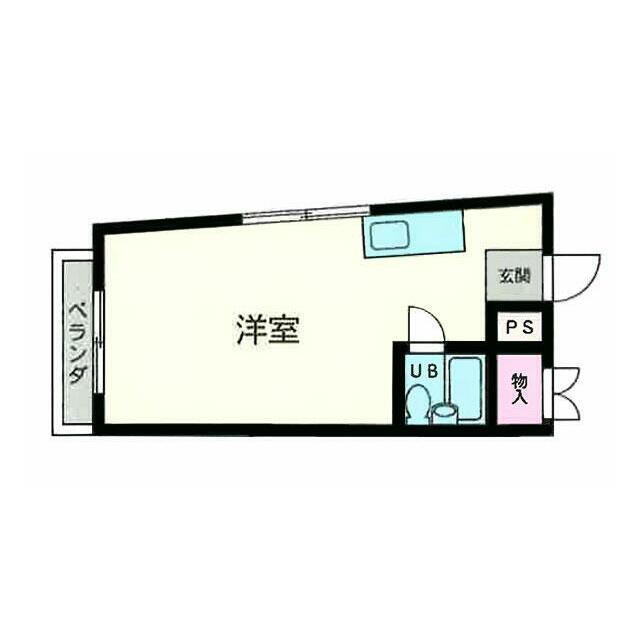 今福ビル(ワンルーム/2階)の間取り写真