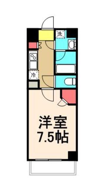 KDXレジデンス豊洲(1K/2階)の間取り写真