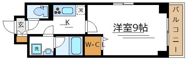 ＪＲ常磐線 亀有駅 徒歩5分 5階建 築10年(1K/5階)の間取り写真