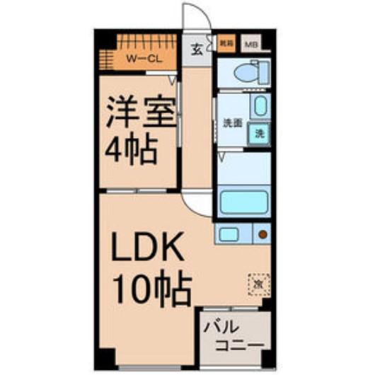 パーク アベニュー東山(1LDK/3階)の間取り写真