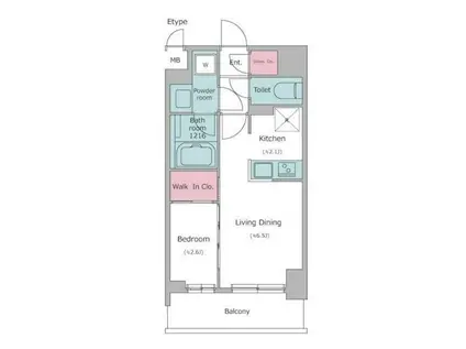 KDXレジデンス上石神井II(1LDK/4階)の間取り写真
