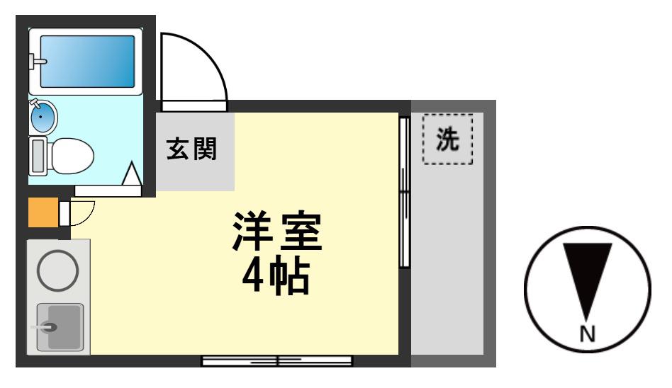 MJビル新小岩(ワンルーム/2階)の間取り写真