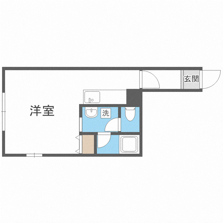 第15大岡ビル(ワンルーム/4階)の間取り写真