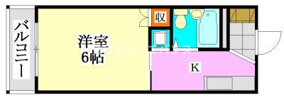 プリベメゾンMORI(1K/1階)の間取り写真