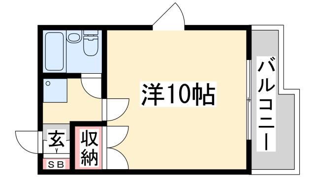 ヌーベルフルーブ(1K/4階)の間取り写真