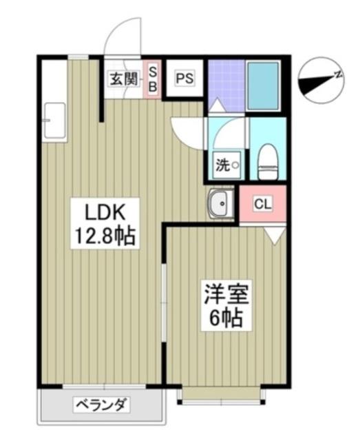 エミネンスハイツ(1LDK/2階)の間取り写真