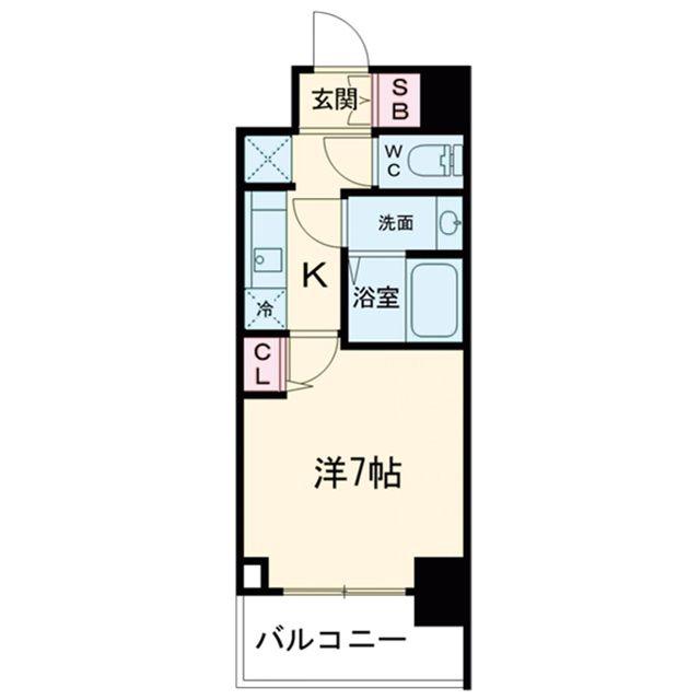WORVE大阪本町(1K/14階)の間取り写真