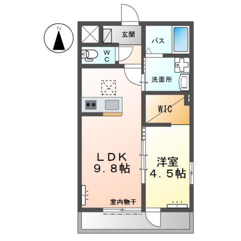 メゾンド・R(1LDK/1階)の間取り写真