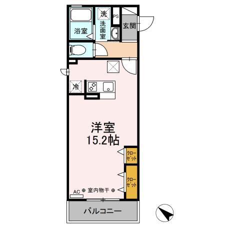 M STYLE(ワンルーム/1階)の間取り写真