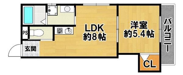 アライブコート(1LDK/1階)の間取り写真