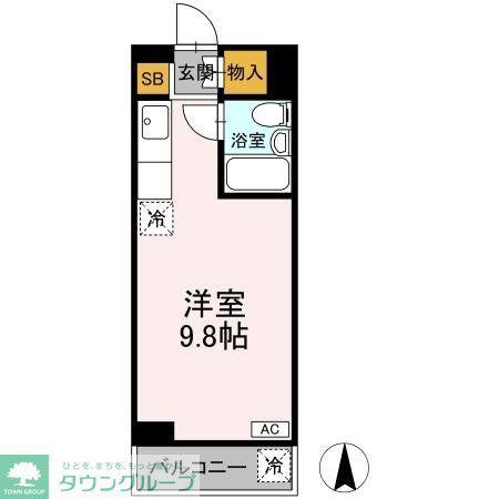 TOビル・53(ワンルーム/4階)の間取り写真