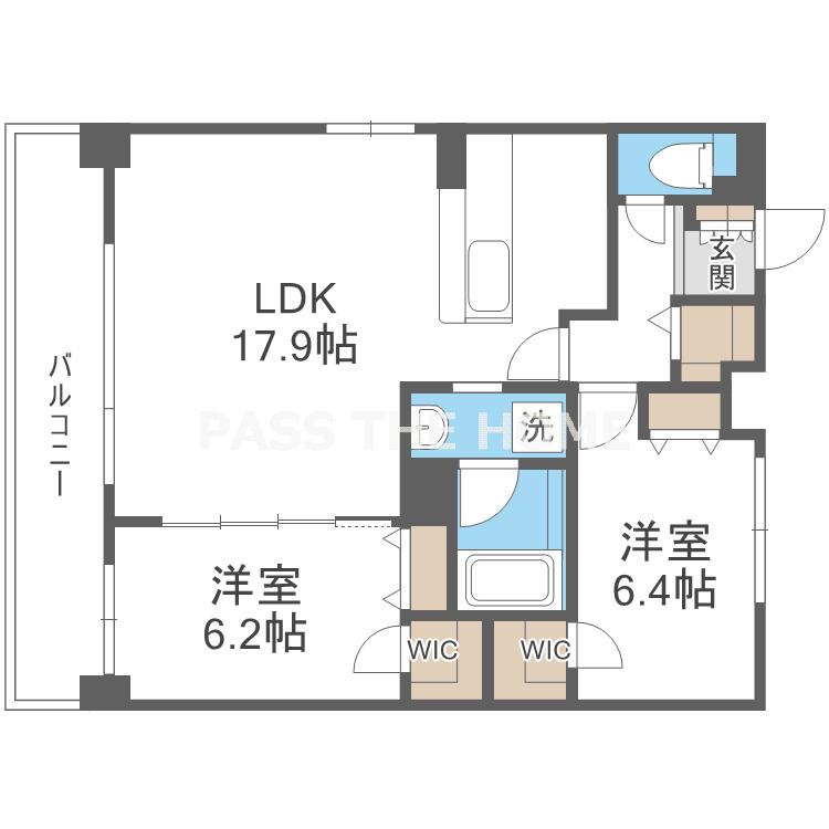 セノアタワー新大阪(2LDK/11階)の間取り写真