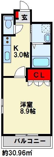 MARUSAN&SUNRISE(1K/1階)の間取り写真