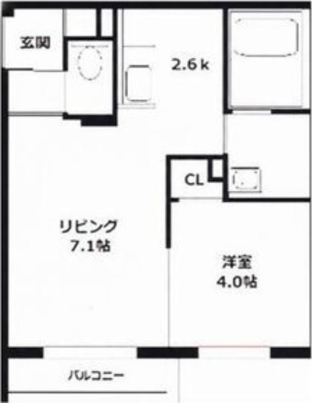 グランシード月寒西(1LDK/4階)の間取り写真