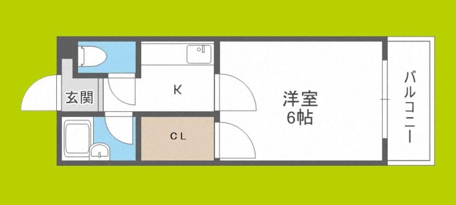 コレクション西田辺(1K/7階)の間取り写真