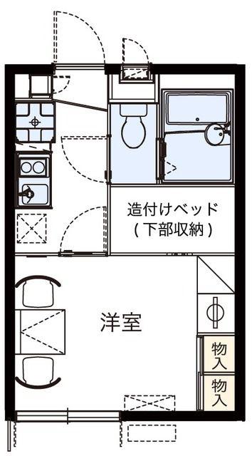 レオパレスグレース(1K/1階)の間取り写真