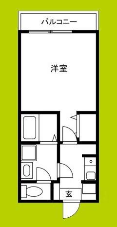 クレスト舎利寺(1K/1階)の間取り写真