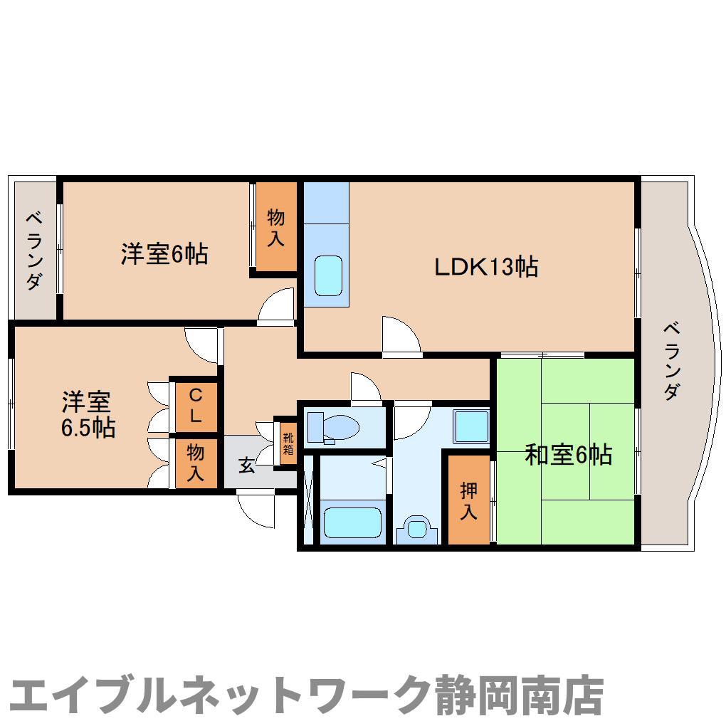 サンセールパイン(3LDK/2階)の間取り写真