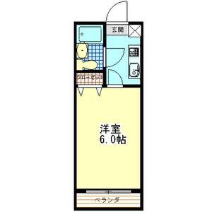 フラット87(1K/1階)の間取り写真
