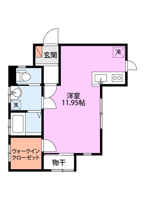 サウザンドA(ワンルーム/2階)の間取り写真