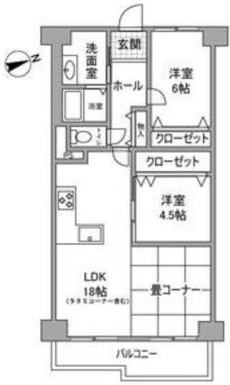 泉北星和台コーポラス(2LDK/10階)の間取り写真