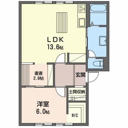 サザンウィンド(1LDK/1階)の間取り写真
