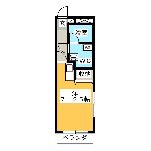 FLEUR AKI(ワンルーム/1階)の間取り写真