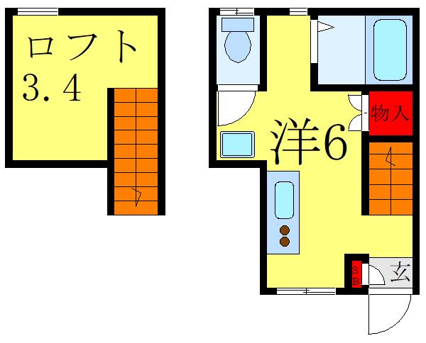 LIBERTA本前川(ワンルーム/1階)の間取り写真