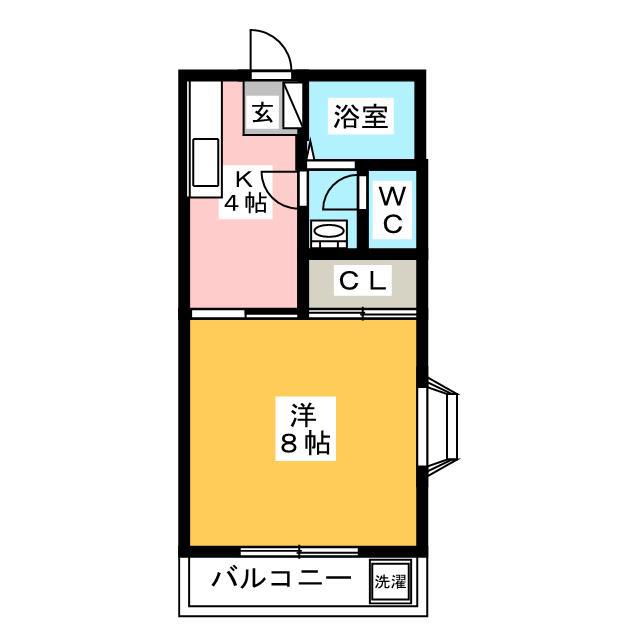 MKハイツ(1K/2階)の間取り写真