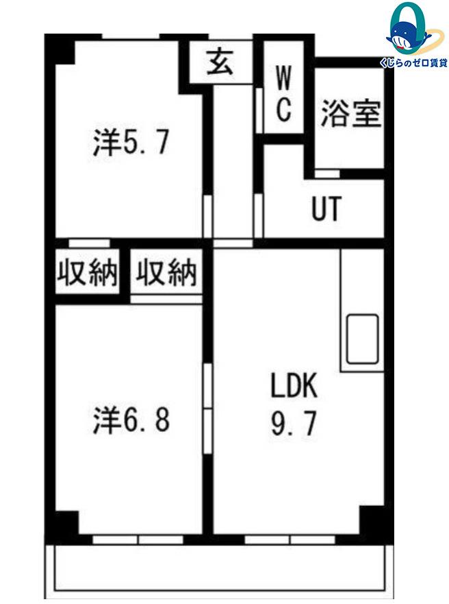 シーズンコート池下(2LDK/2階)の間取り写真