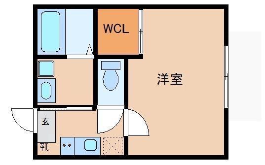 LOAPLATA貝渕(1K/1階)の間取り写真