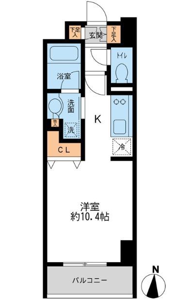 レジデンス両国駅前(ワンルーム/3階)の間取り写真