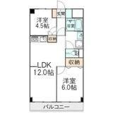 澁谷ビル(2LDK/4階)の間取り写真