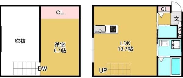 THE RITS TSUNEHISA(ワンルーム/1階)の間取り写真
