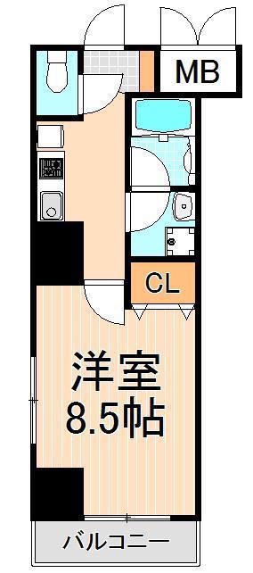 グランフォース上野入谷(1K/3階)の間取り写真