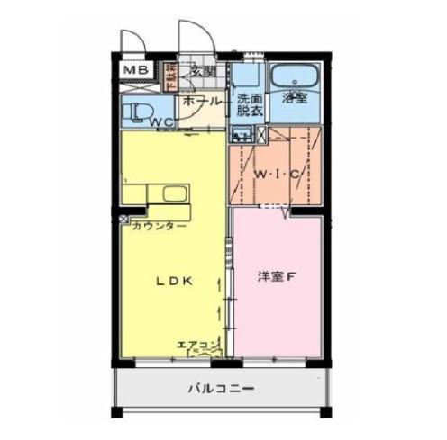VIVIDO ARCOBALENO(1LDK/1階)の間取り写真