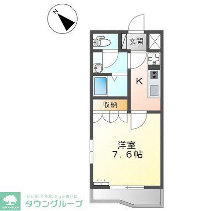 フローリストガーデン(1K/1階)の間取り写真