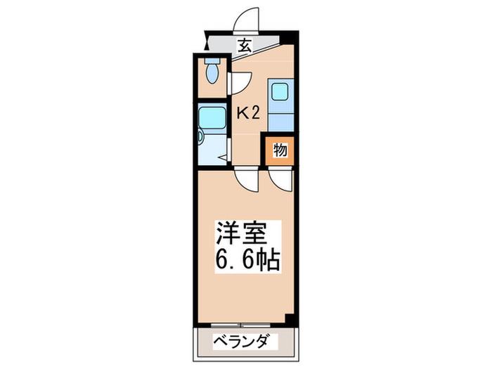 ベルフレージュ南堀江(1K/5階)の間取り写真