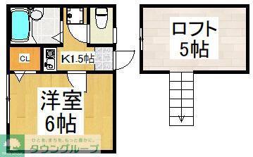 メゾン18(1K/1階)の間取り写真