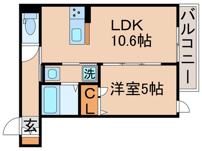 グラナーデ東水元(1LDK/3階)の間取り写真