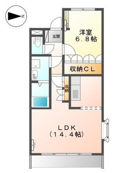 サン・ブライト・フューチャー(1LDK/1階)の間取り写真