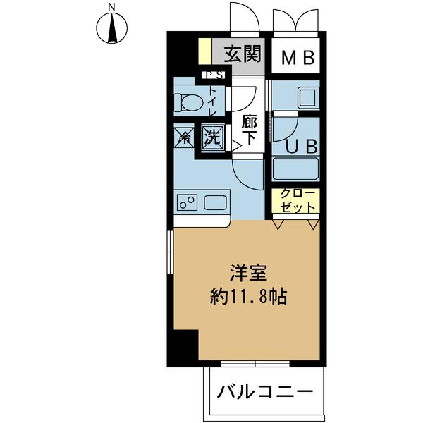アーバネス淀川(1K/7階)の間取り写真