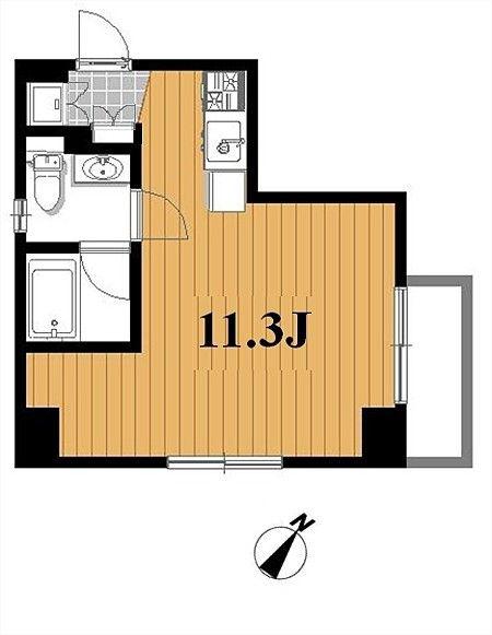 KAWANA APARTMENTII(1K/2階)の間取り写真