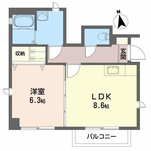 ビッグバードHIRO(1LDK/1階)の間取り写真