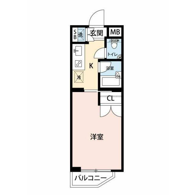 ルーブル学芸大学弐番館(1K/3階)の間取り写真
