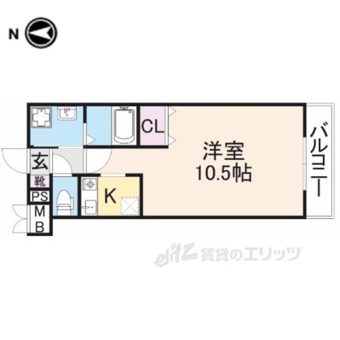 ＪＲ舞鶴線 西舞鶴駅 バス乗車時間：5分 最寄りバス停で下車 徒歩2分 3階建 築21年(1K/3階)の間取り写真