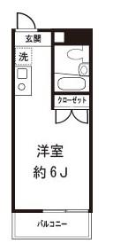 マンションソレイユ(ワンルーム/2階)の間取り写真