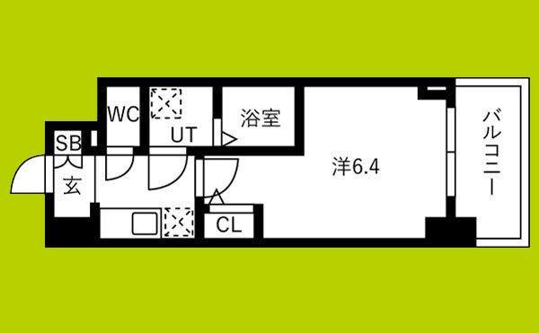 IW RESIDENCE大阪CREST TAPP(1K/7階)の間取り写真