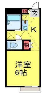 NEST-富里-(1K/1階)の間取り写真