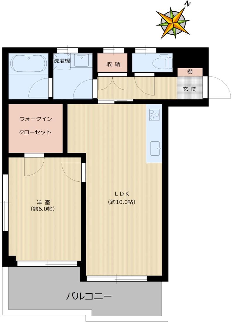 ビアメゾン小石川(1LDK/3階)の間取り写真